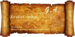 Grafel Antal névjegykártya